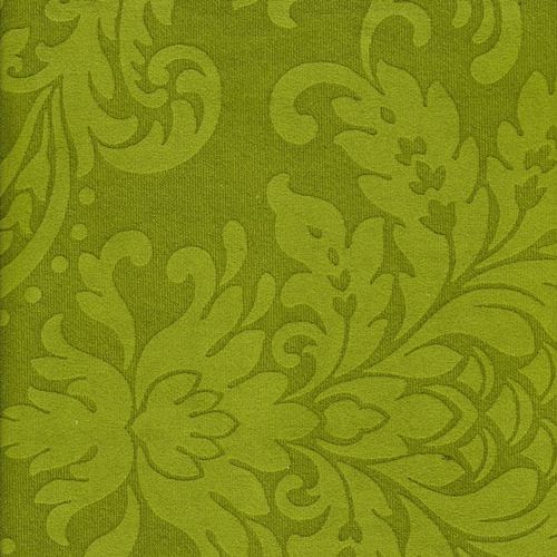 Látka s florálním ornamentem BD38 zelená